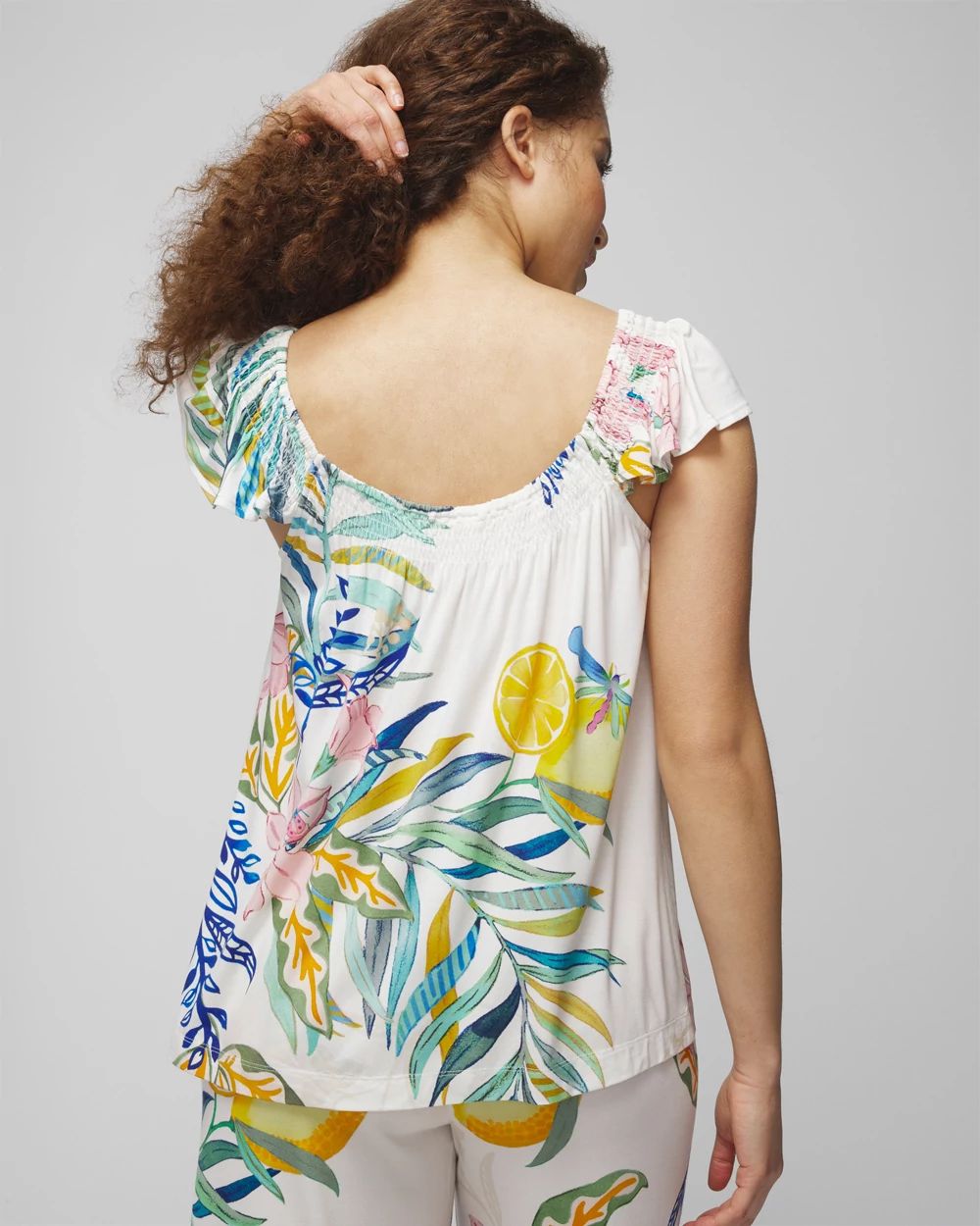 Cool Nights Smocked Ruffle Pajama Cami