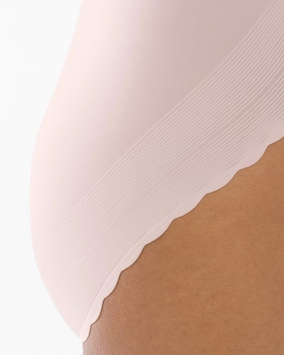 Microfiber Scallop High Leg Brief
