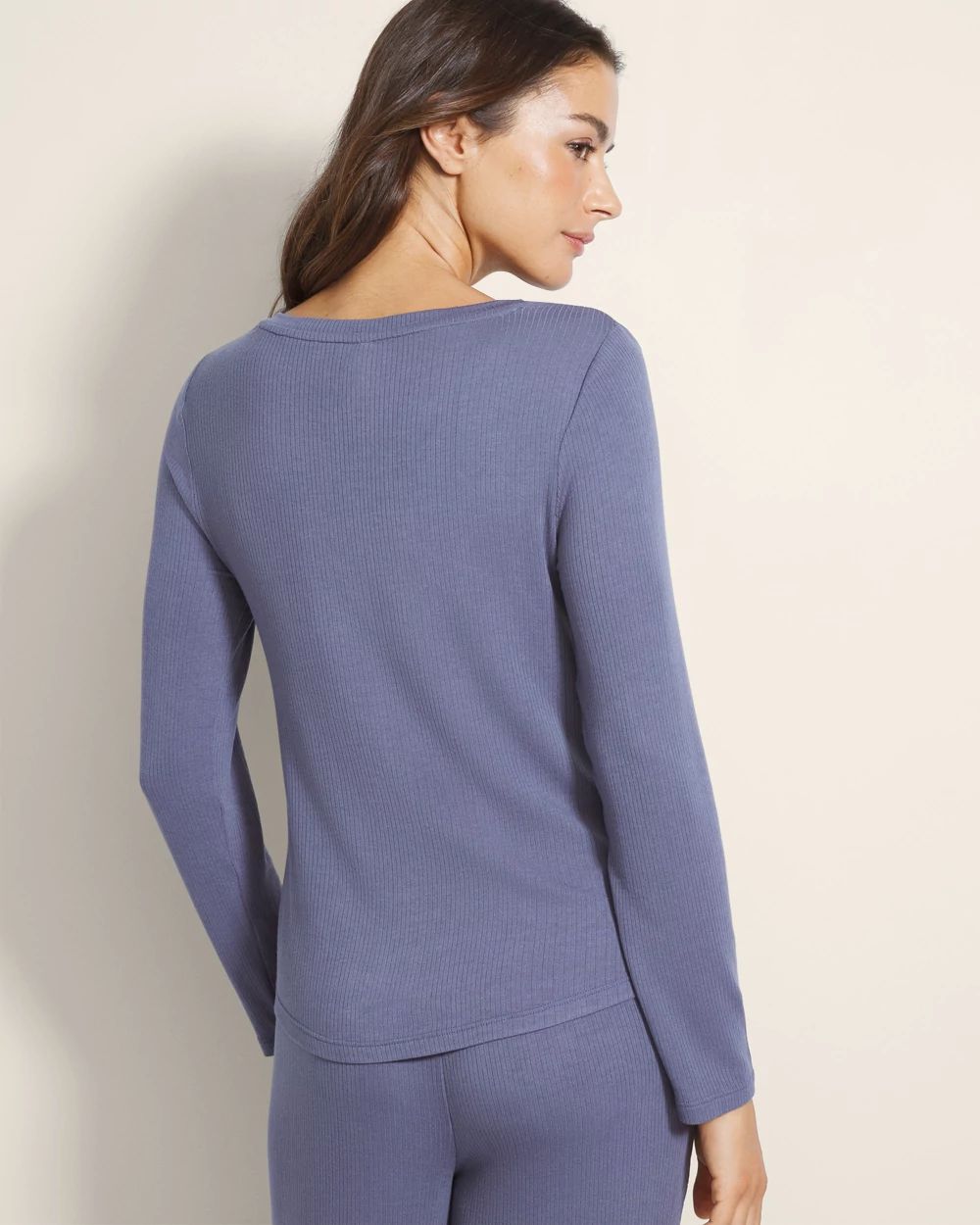 Long-Sleeve Pajama Henley click to view larger image.