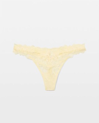 Bold Floral Lace Thong click to view larger image.
