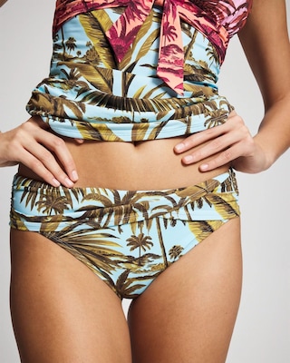 White Lotus Sarong Hipster Swim Bottom click to view larger image.