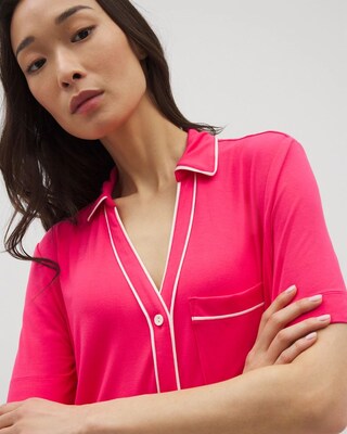 Button-Front Sleepshirt click to view larger image.