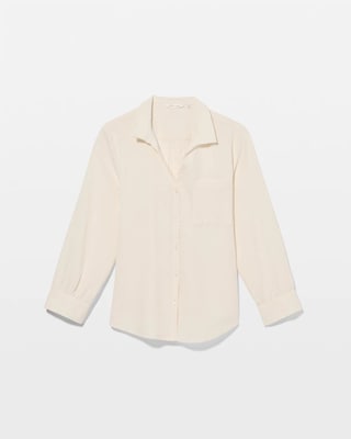 Textured Stripe Relaxed Collared Shirt click to view larger image.
