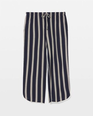 Piped Crop Pajama Pants click to view larger image.