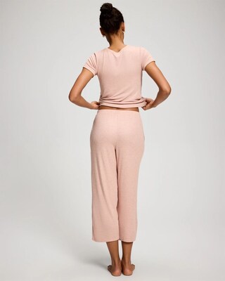 Lightweight Rib Knit Crop Pajama Pants click to view larger image.