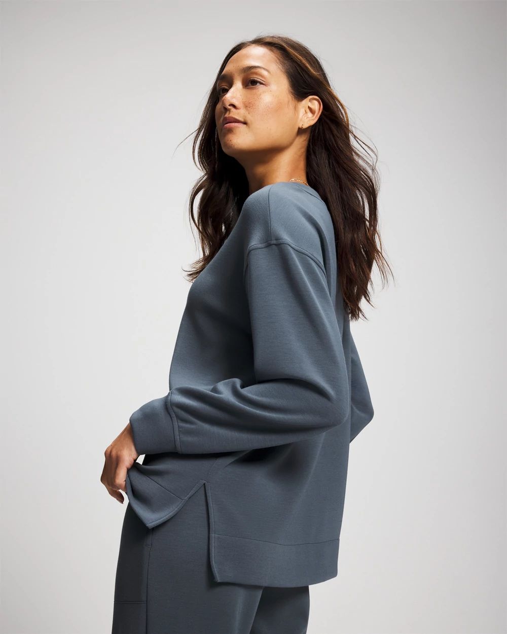 Modern Modal Crewneck Sweatshirt click to view larger image.