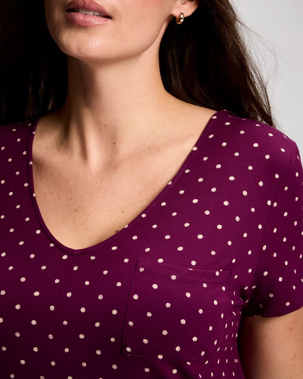 Short Sleeve Long Sleepshirt click to view larger image.