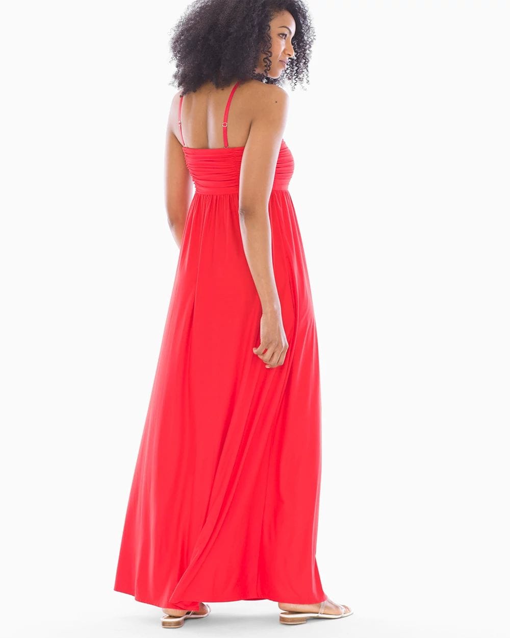 Bandeau Bra Maxi Dress Poppy Red