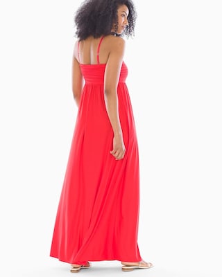 Bandeau Bra Maxi Dress Poppy Red