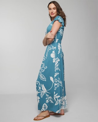 Flutter Sleeve Maxi Bra Dress