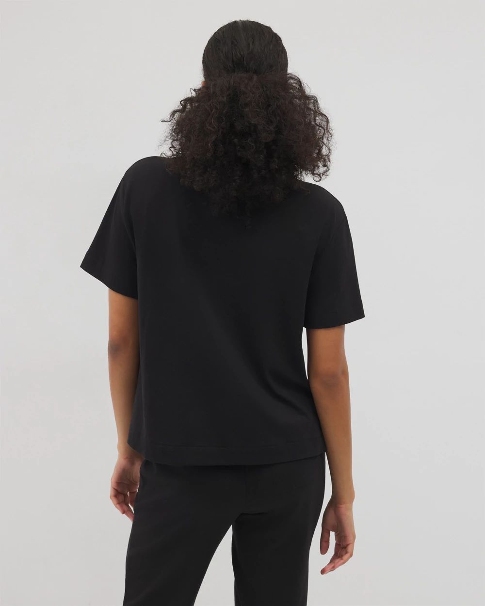Most Loved Cotton Short-Sleeve Pocket Pajama Tee