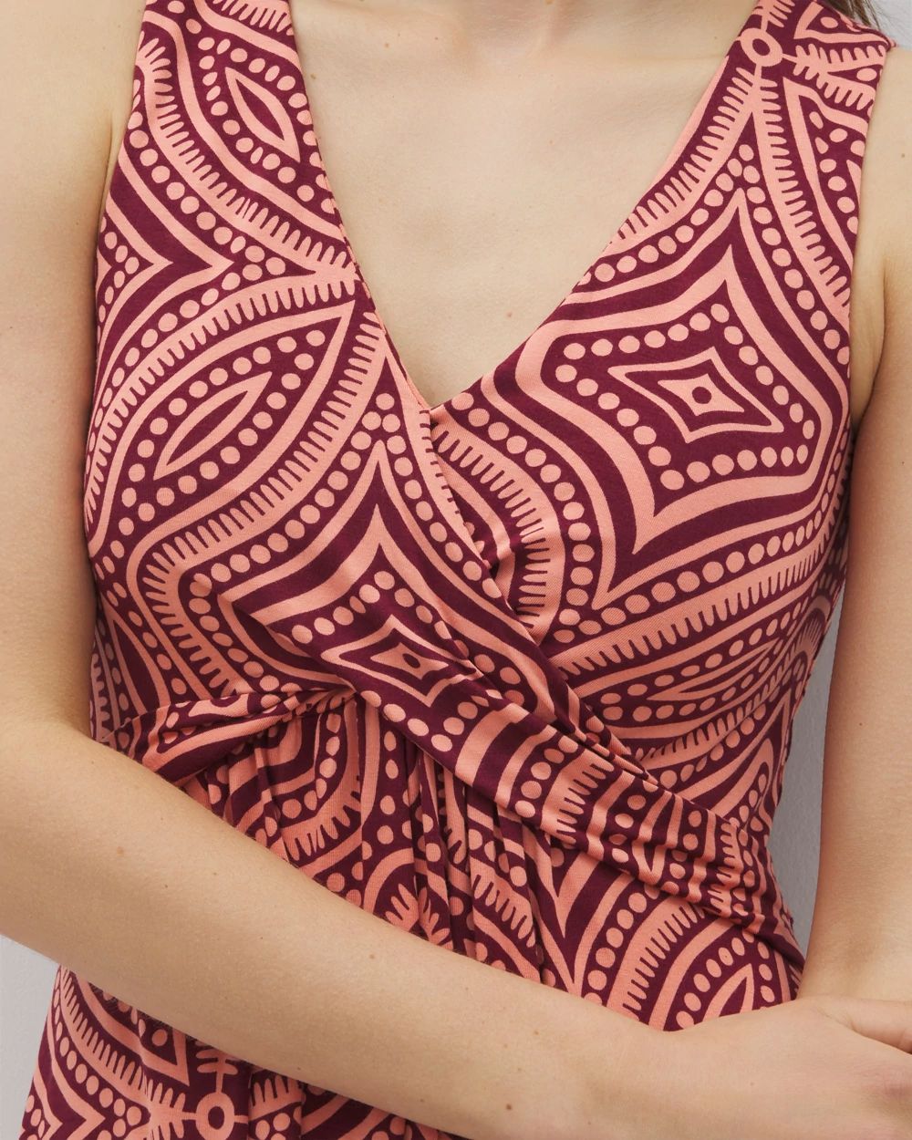 Soft Jersey V-Neck Short Bra Dress