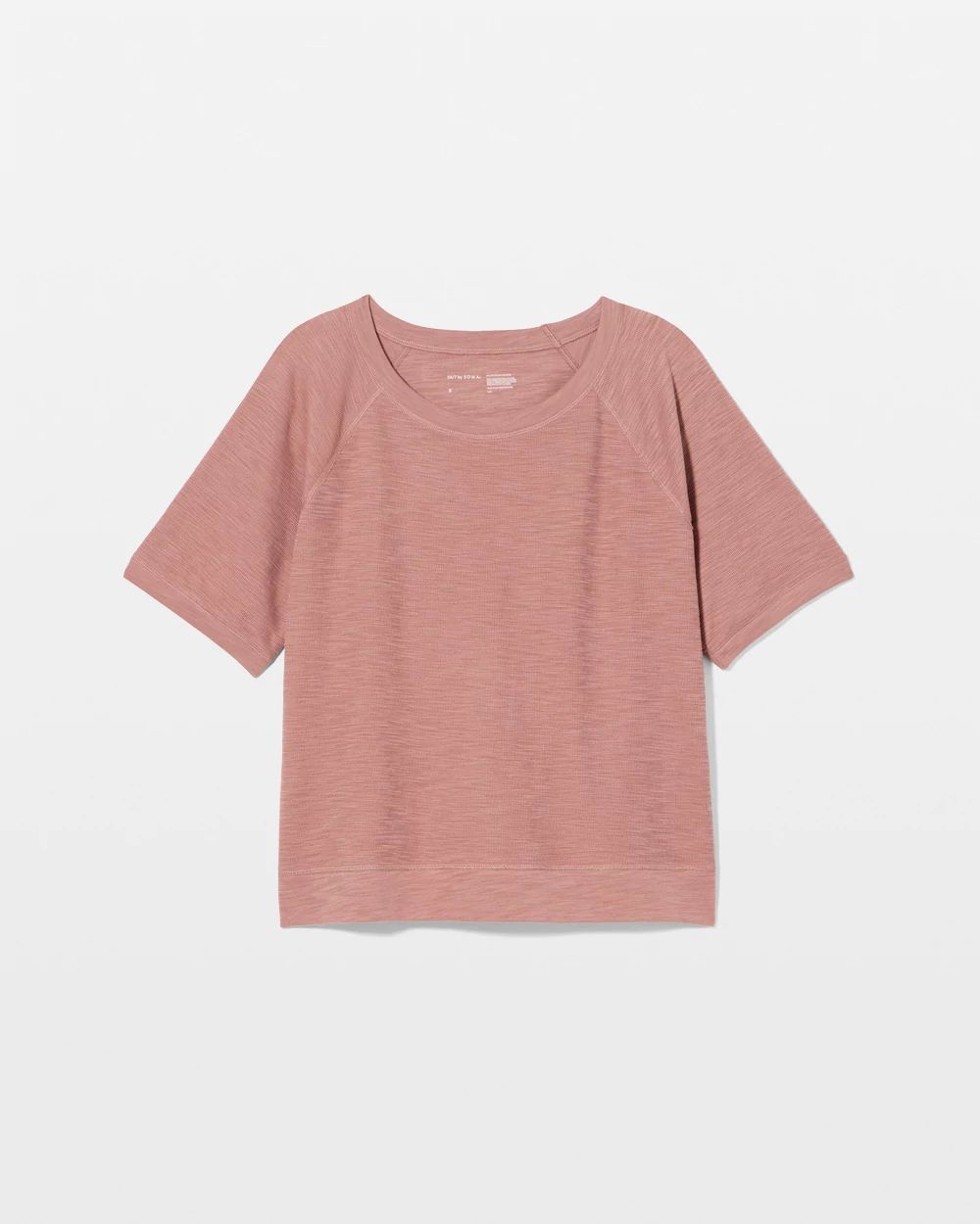 Slub French Terry Relaxed Dolman Sleeve Top click to view larger image.