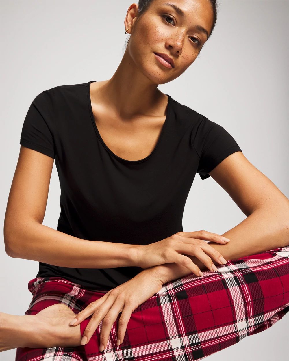 Cool Nights Packaged Short-Sleeve Pant Pajama Set