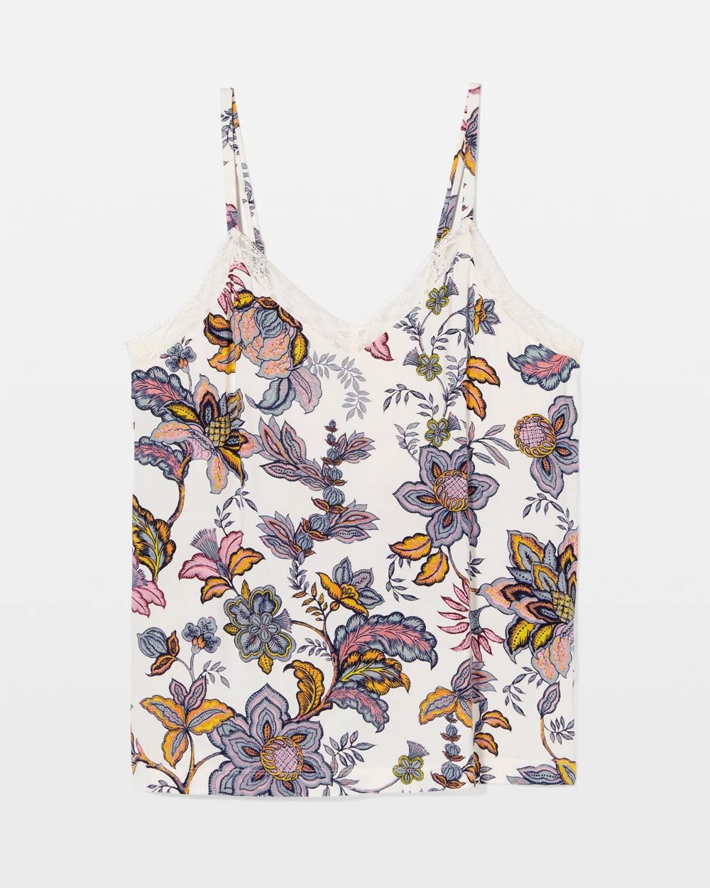 Lace Trim Pajama Cami click to view larger image.