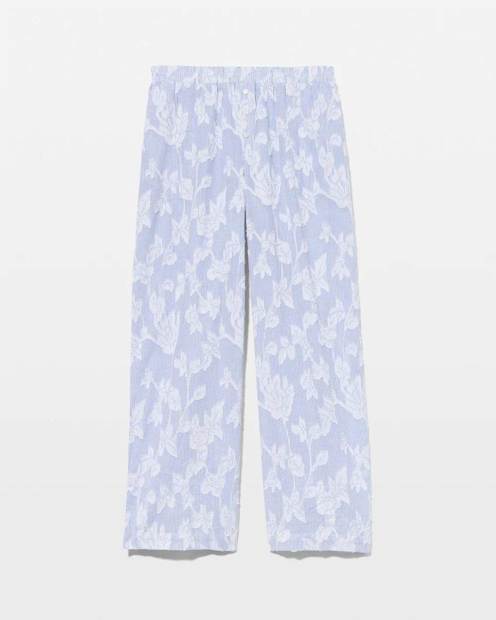 Cotton Striped Jacquard Pajama Pants click to view larger image.