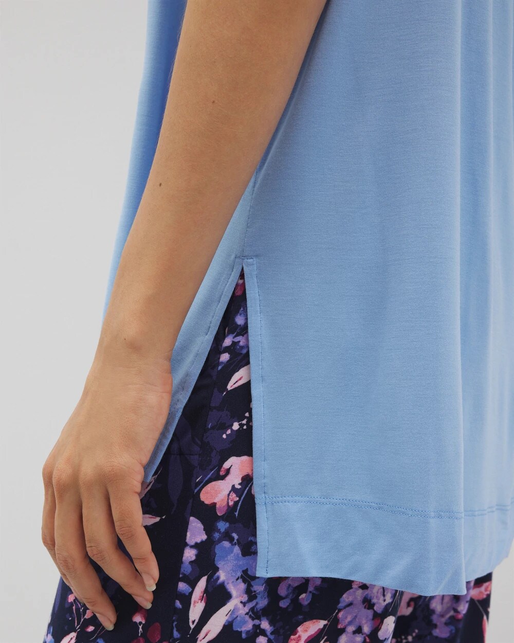 Short Sleeve Pajama Tunic Tee