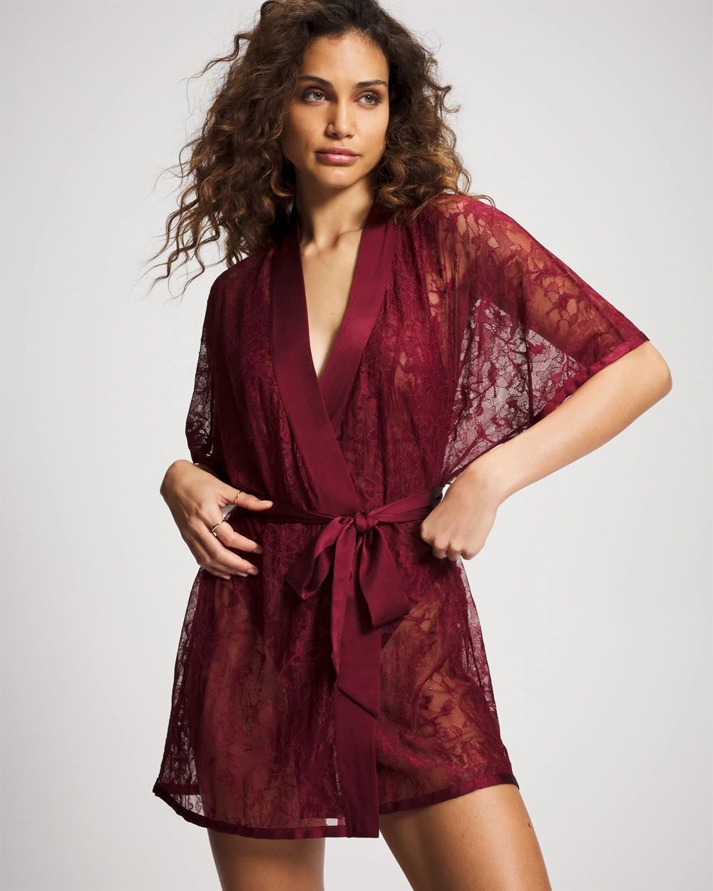 Soma's Sexiest Lace And Silk Robe