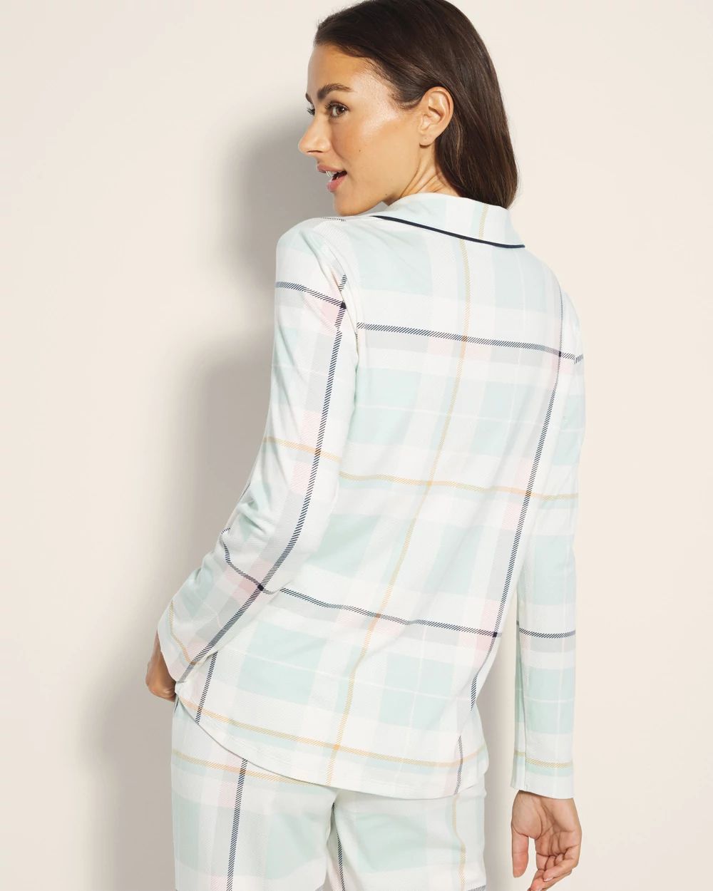 Embraceable Long-Sleeve Notch Collar Pajama Top