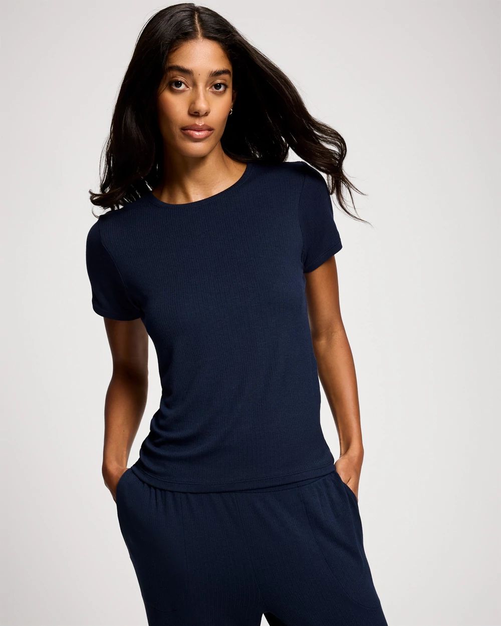 Lightweight Rib Knit Slim Fit Pajama Baby Tee