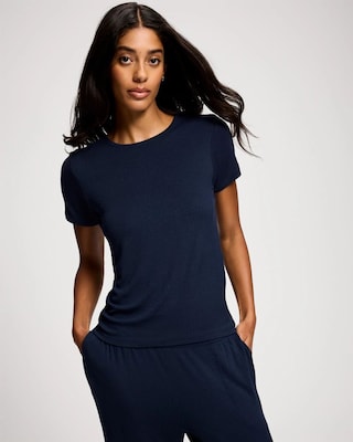 Lightweight Rib Knit Slim Fit Pajama Baby Tee