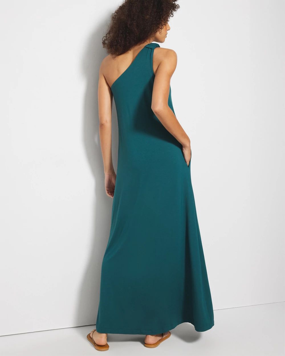 Soft Jersey One-Shoulder Maxi Bra Dress