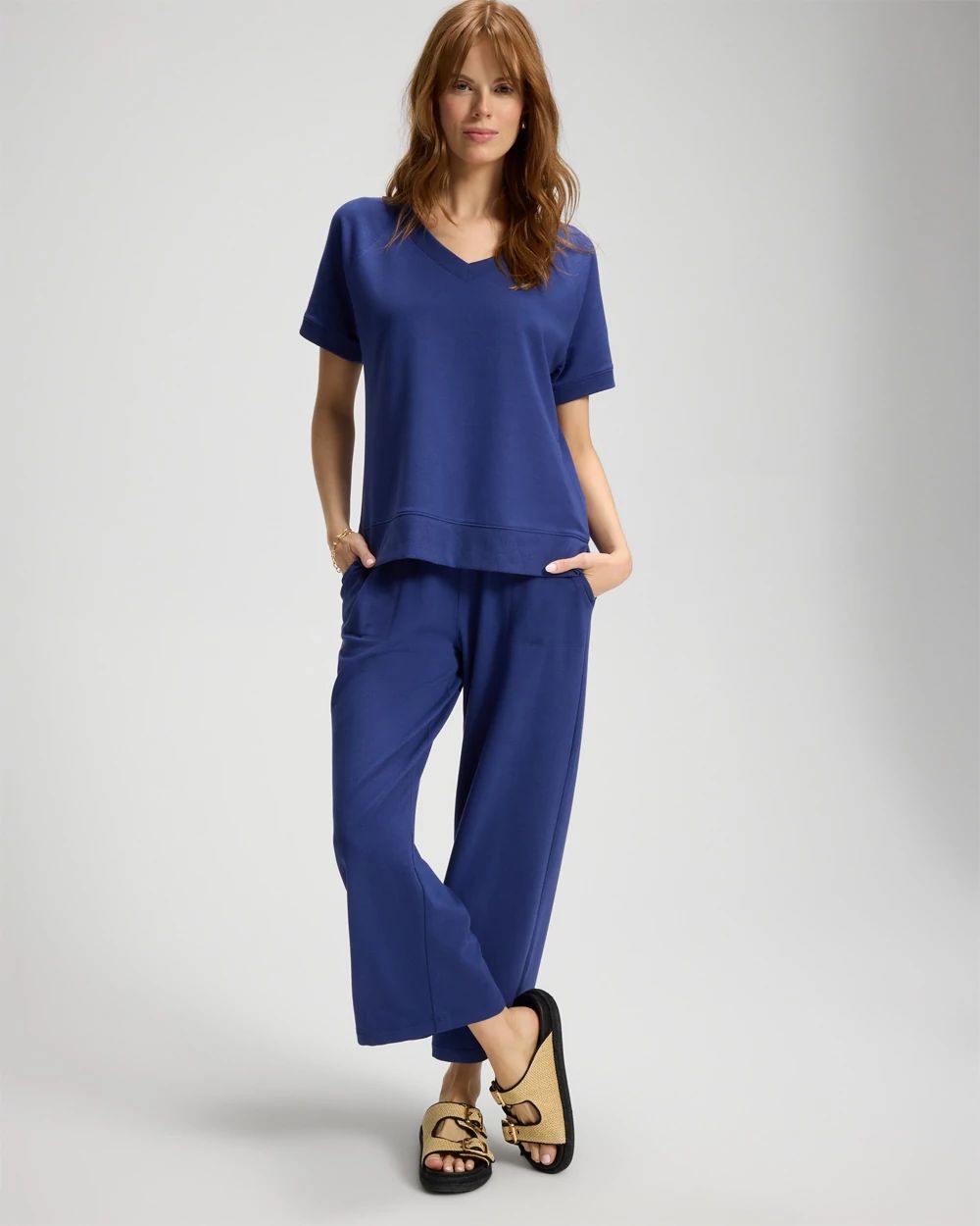 Essential Terry Short Sleeve Raglan Top click to view larger image.