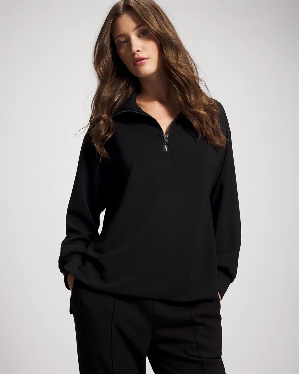Modern Modal Quarter Zip Sweatshirt