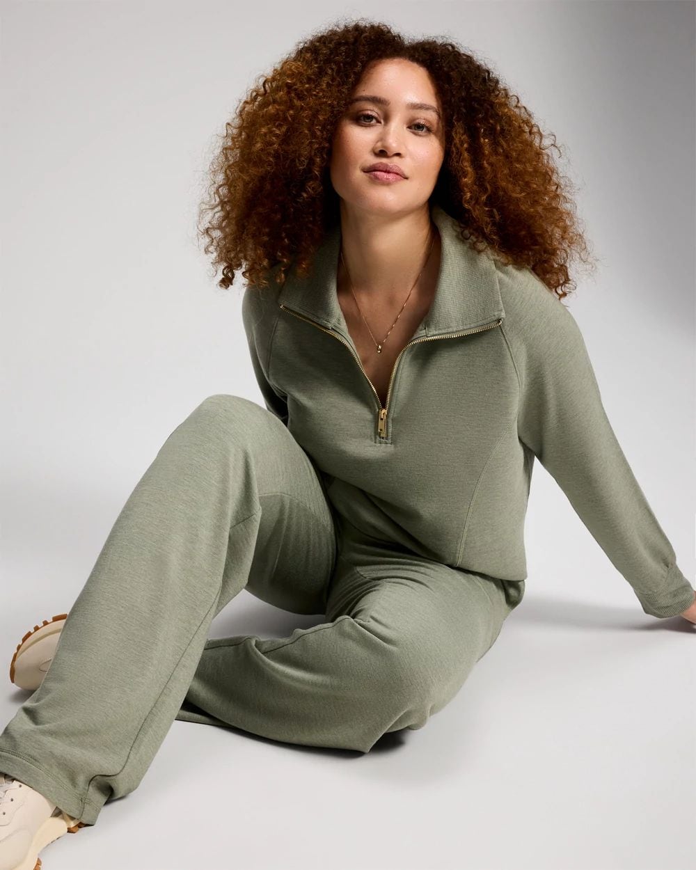 Ultra Soft Fleece Straight Leg Sweatpants click to view larger image.