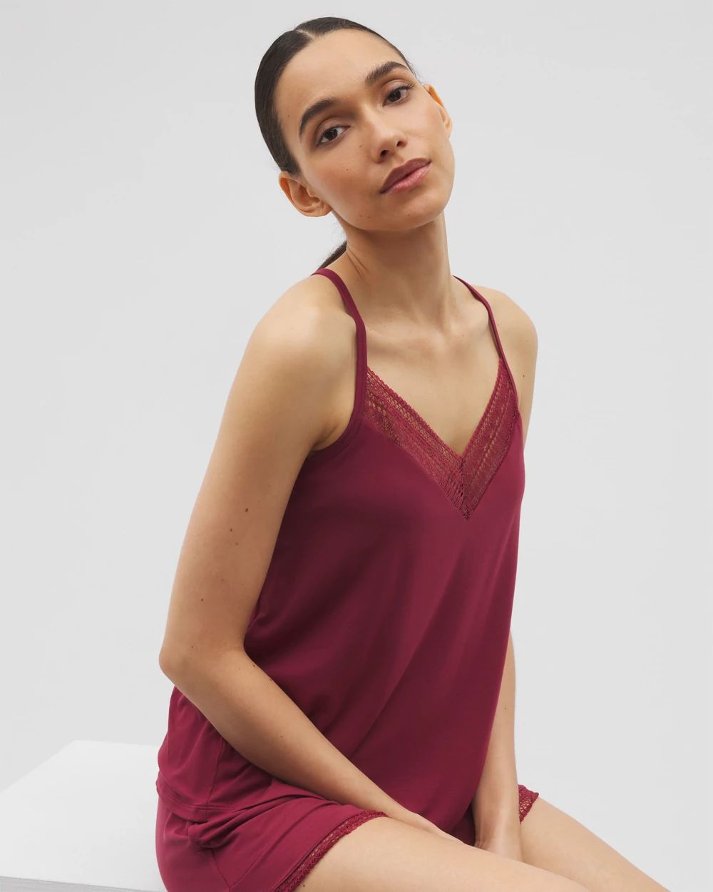 Cool Nights Geo Lace Pajama Cami