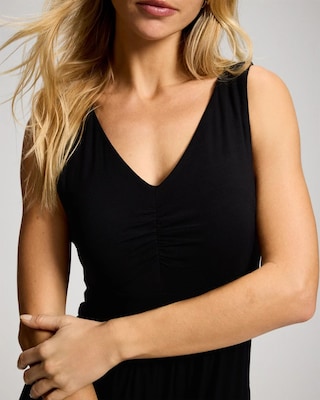 Soft Jersey V-Neck Short Bra Dress click to view larger image.