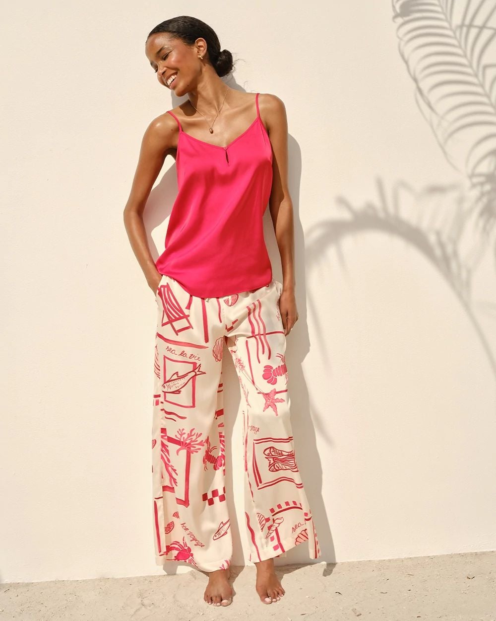 Side Slit Pajama Pants
