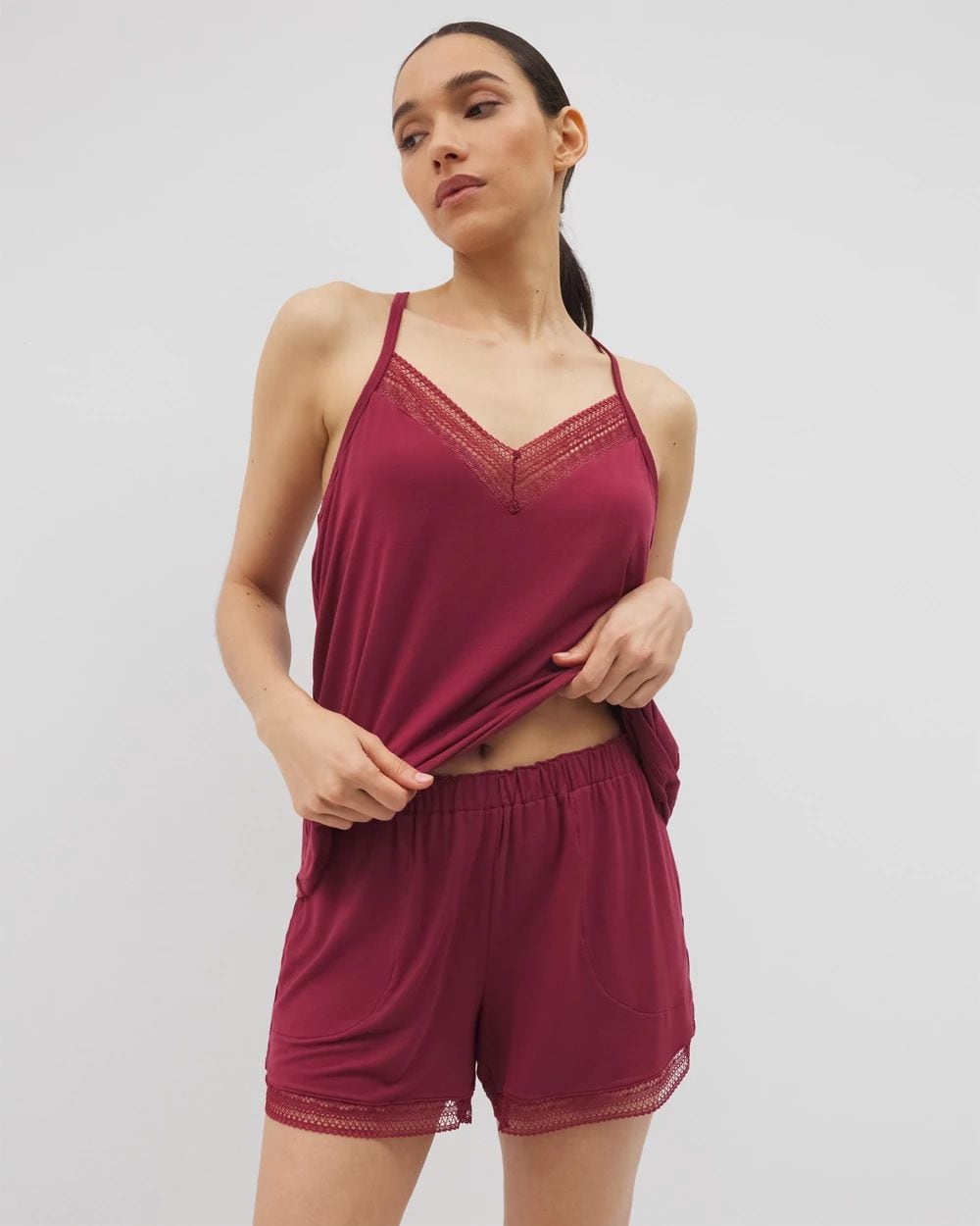 Cool Nights Geo Lace Pajama Short