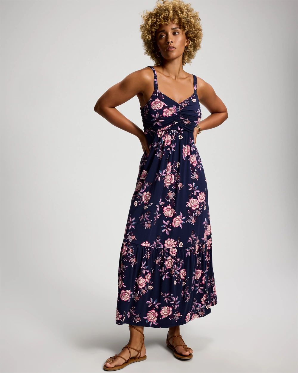 Soft Jersey Tiered Maxi Bra Dress