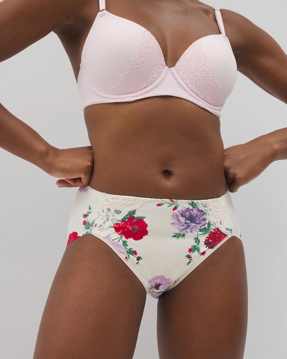 High-Leg Brief Panty with Lace