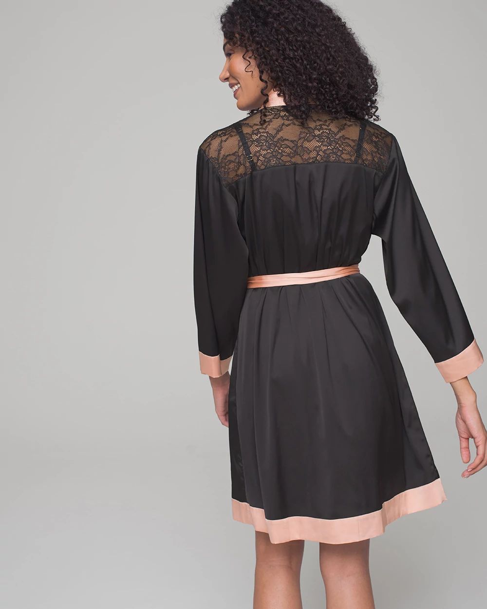 and Lace Short Robe