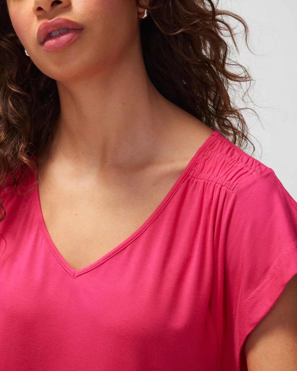 Short-Sleeve Flutter Pajama Top