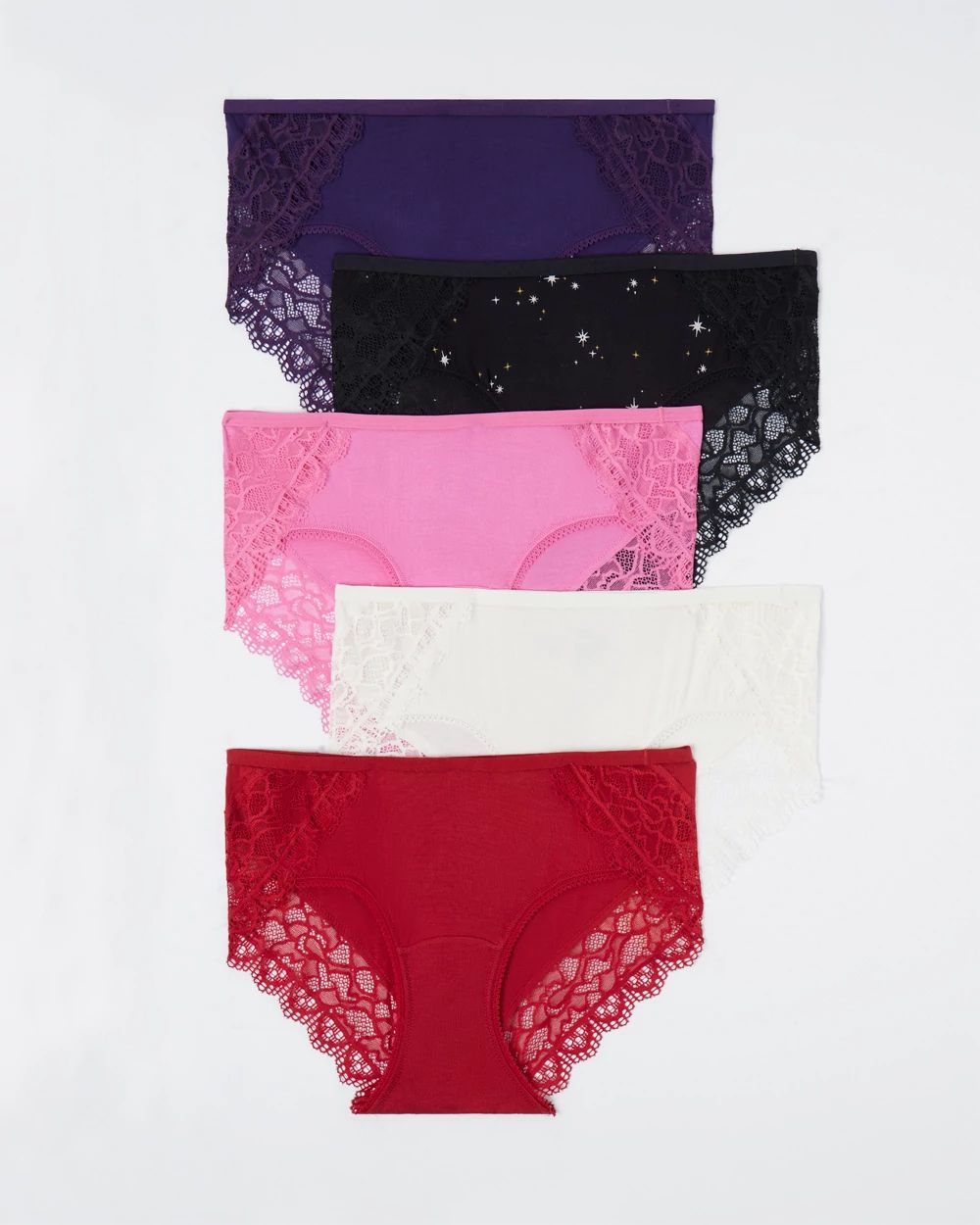 Embraceable Hipster Panty with Enchanting Lace 5 Pack