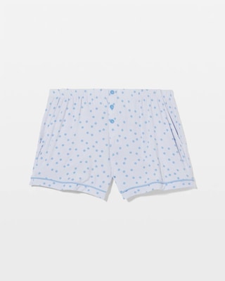 Printed Piped Pajama Shorts click to view larger image.