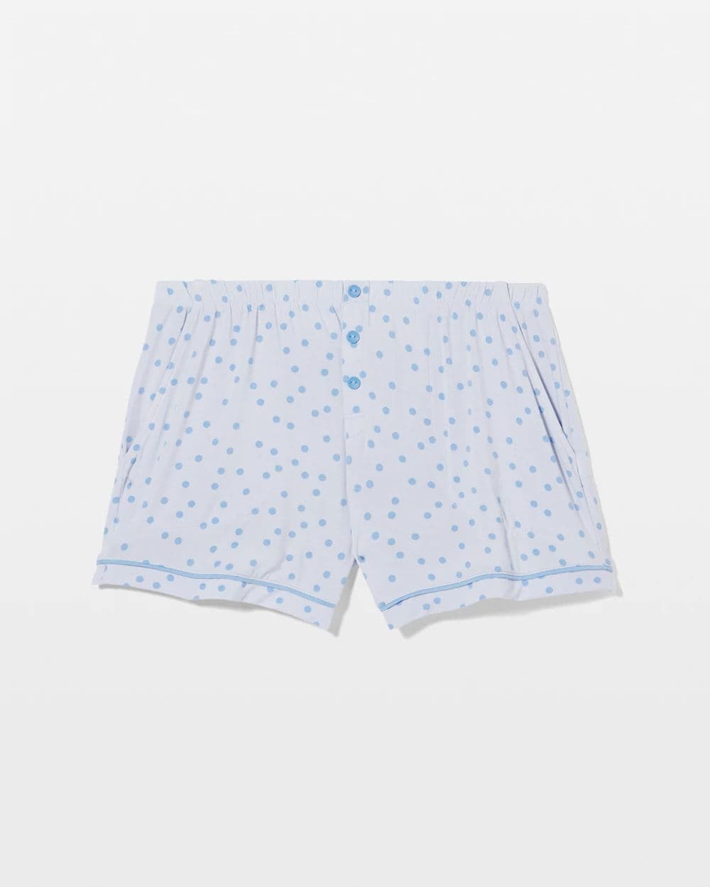 Cool Nights Printed Piped Pajama Shorts