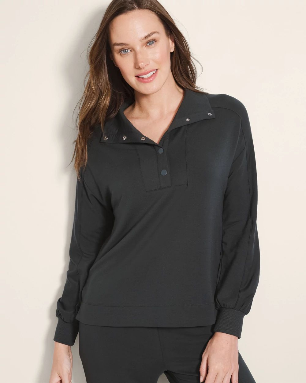 Ultra Soft Fleece Quarter-Snap Sweatshirt