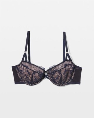 Balconette Unlined Bra with Sequin Lace click to view larger image.