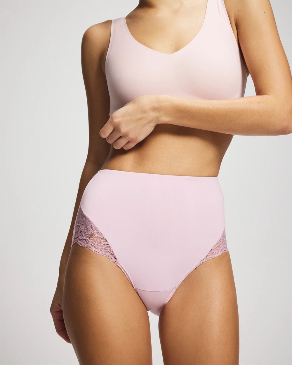 Vanishing Tummy High-Waist Brief Panty with Lace