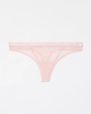 Mixed Media Thong Panty