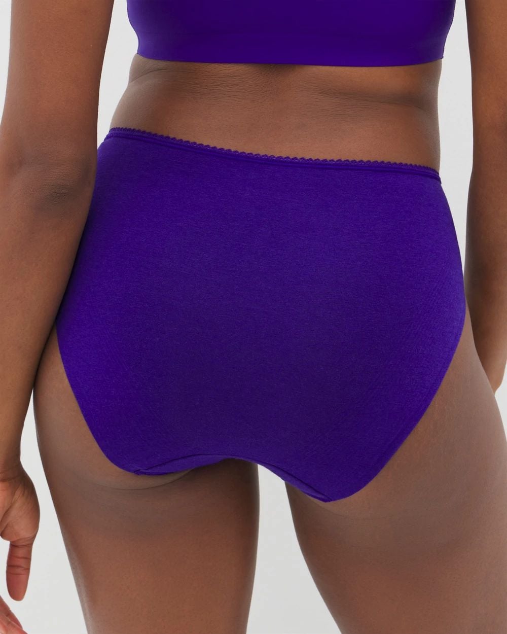 Vanishing Edge Cotton Blend High-Leg Panty with Lace