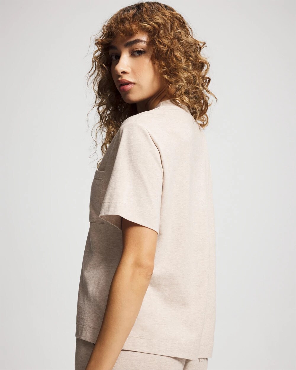 Button-Front Pajama Tee