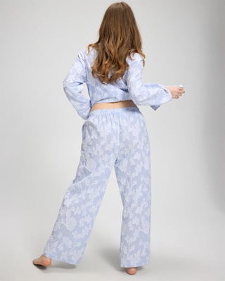 Cotton Striped Jacquard Pajama Pants click to view larger image.