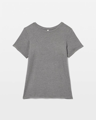 Lightweight Rib Knit Slim Fit Pajama Baby Tee click to view larger image.