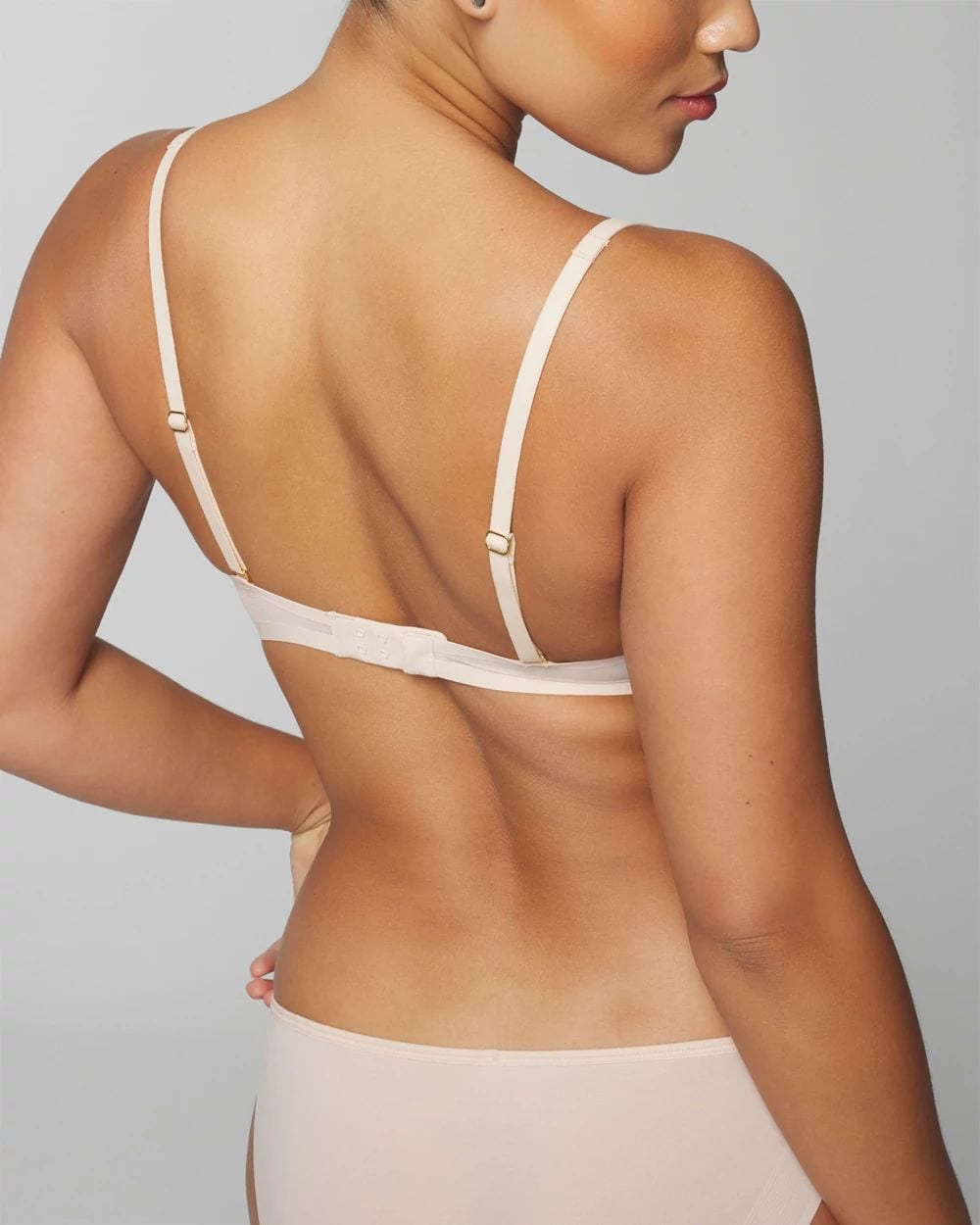 Lightly Lined Plunge Bra with Lace