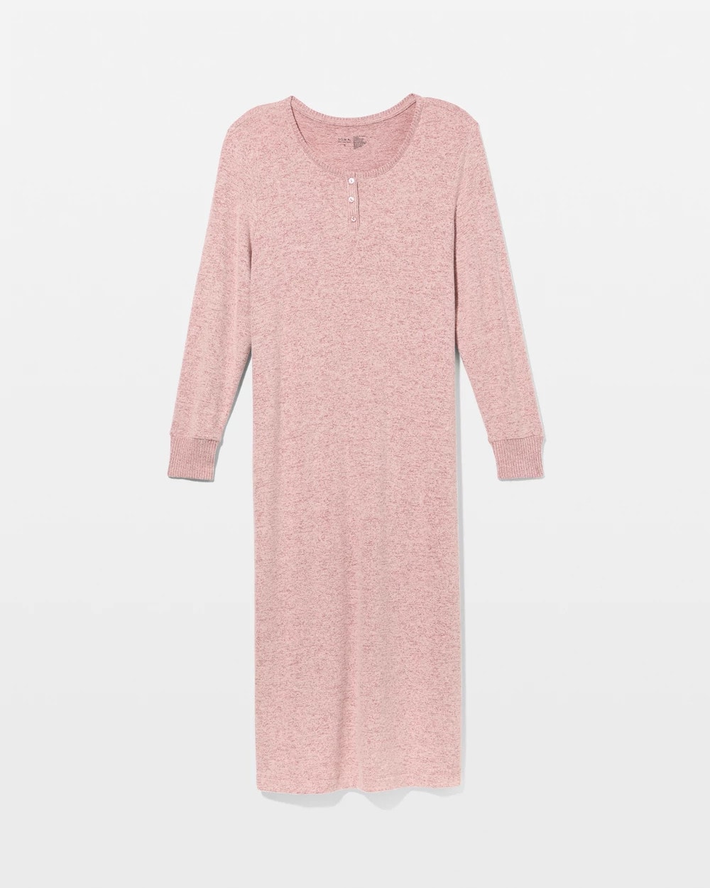 Relaxed Long-Sleeve Midi Sleepshirt